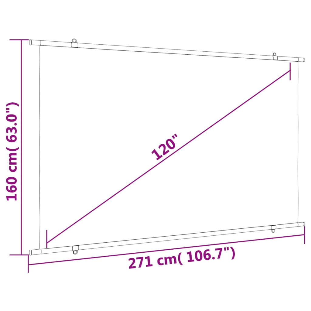 Tela de projeção 120" 16:9