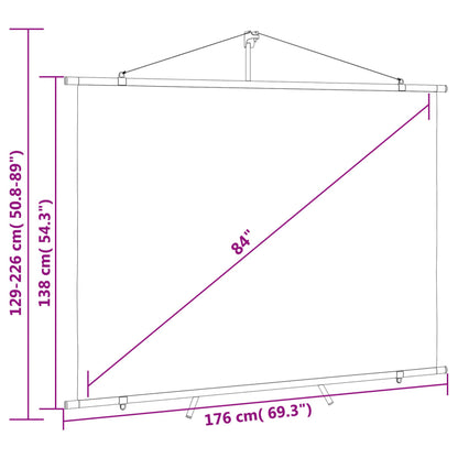 Tela de projeção com tripé 84" 4:3