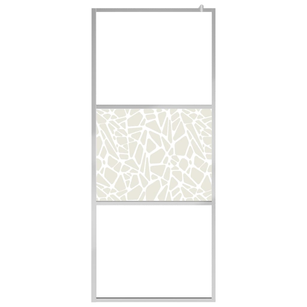 Divisória de chuveiro 80x195 cm vidro ESG design pedras