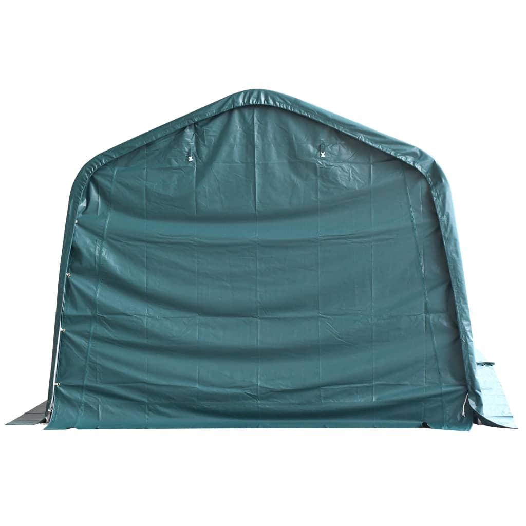 Tenda para gado removível PVC 550 g/m² 3,3x6,4 m verde-escuro