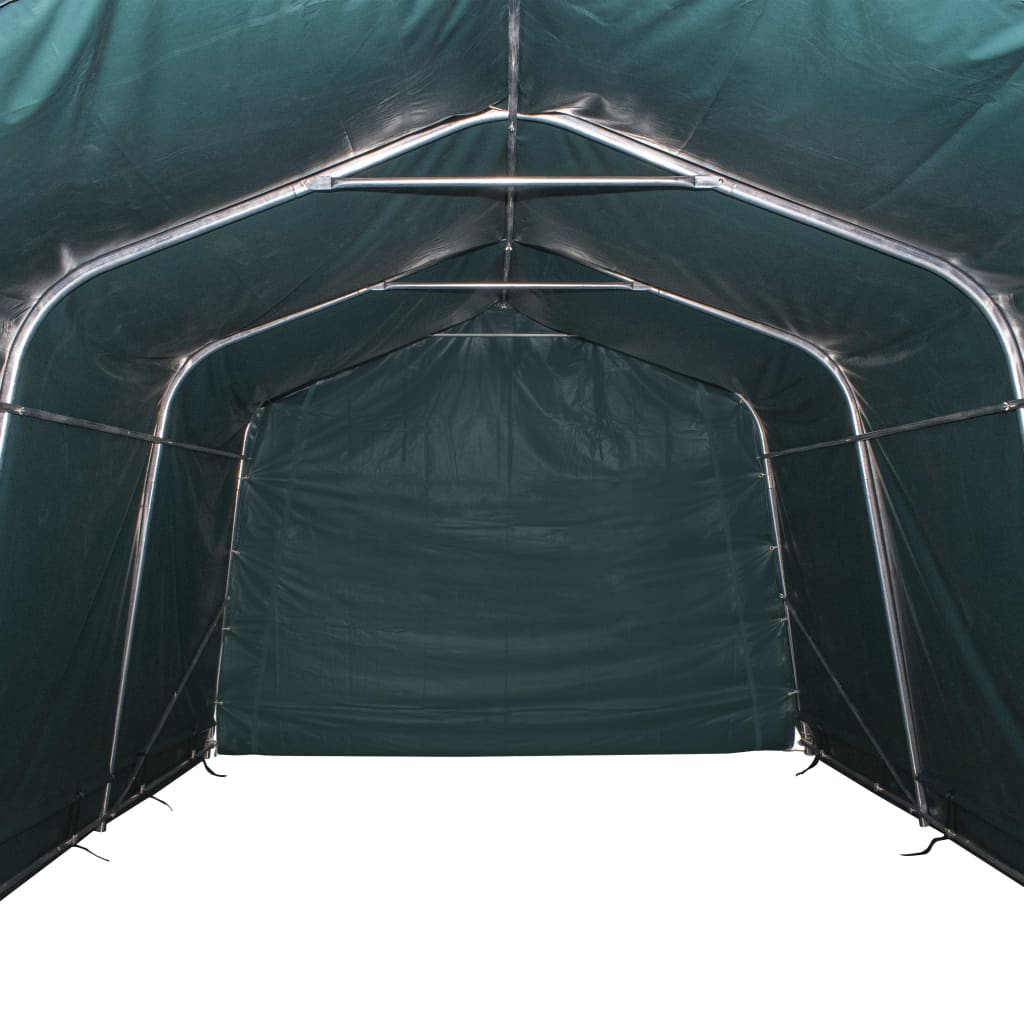 Tenda para gado removível PVC 550 g/m² 3,3x6,4 m verde-escuro