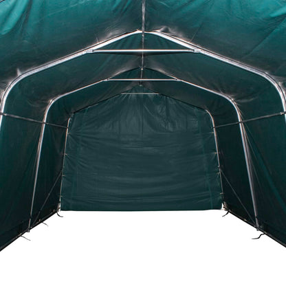 Tenda para gado removível PVC 550 g/m² 3,3x6,4 m verde-escuro