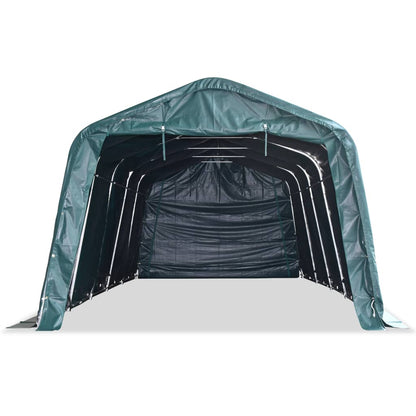 Tenda para gado removível PVC 550 g/m² 3,3x8 m verde escuro