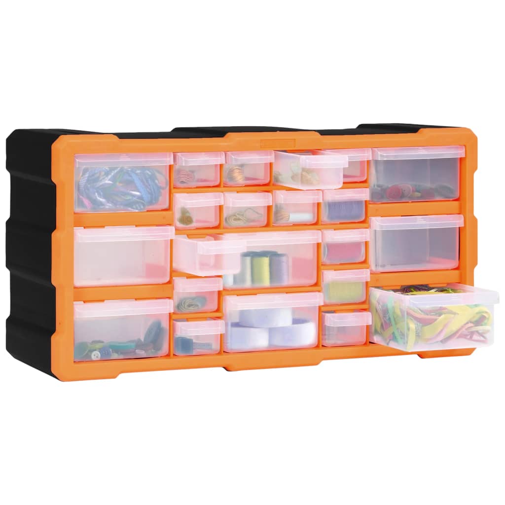 Caixa organizadora com 22 gavetas 49x16x25,5 cm