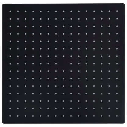 Cabeça de chuveiro quadrada 40x40 cm aço inoxidável preto