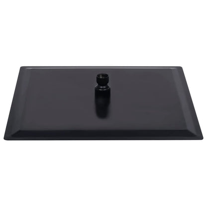 Cabeça de chuveiro quadrada 40x40 cm aço inoxidável preto