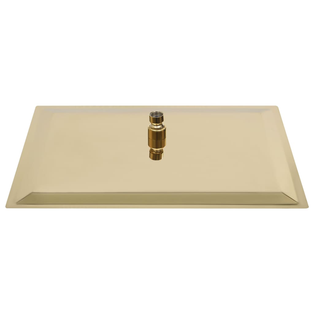 Cabeça de chuveiro quadrada 50x50 cm aço inoxidável dourado