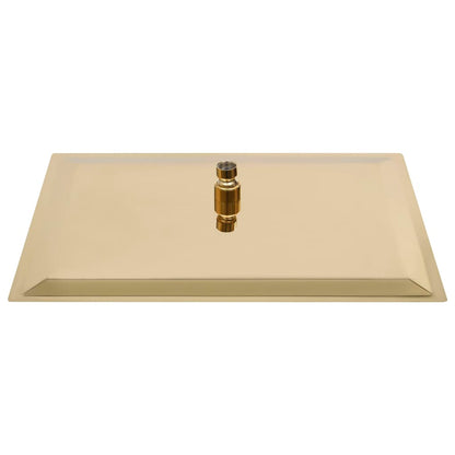 Cabeça de chuveiro quadrada 50x50 cm aço inoxidável dourado