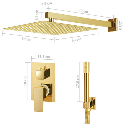 Sistema de duche em aço inoxidável 201 dourado