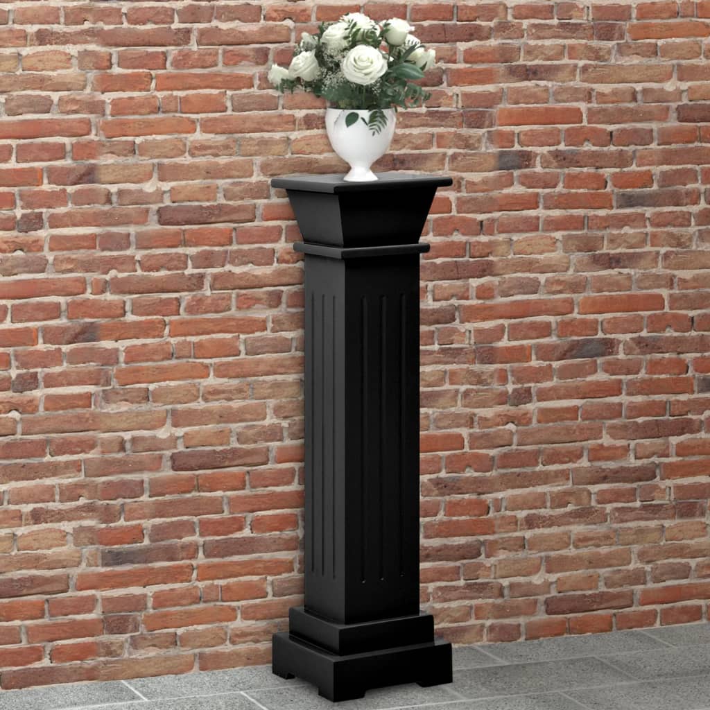 Suporte p/ plantas pilar quadrado 17x17x66 cm MDF preto