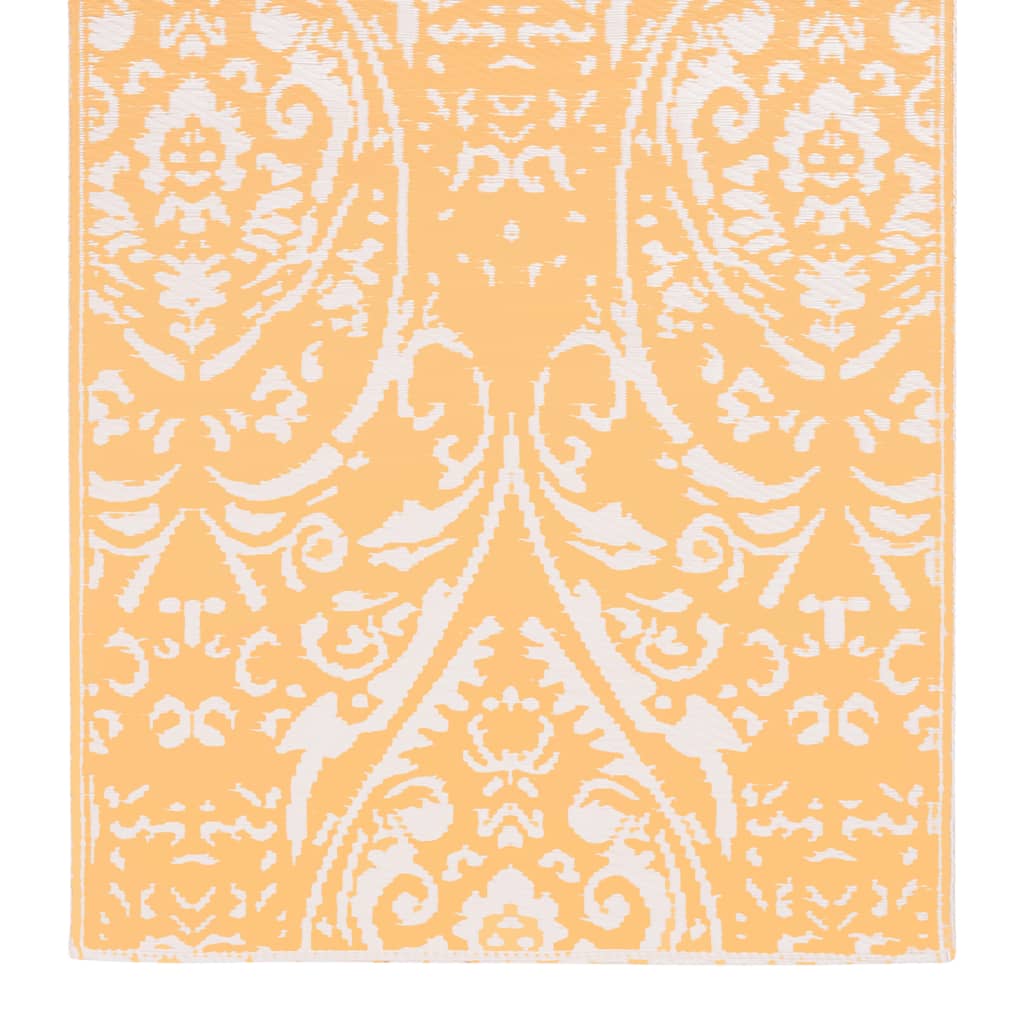 Tapete de exterior 80x150 cm PP laranja e branco