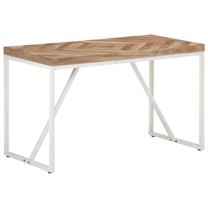 Mesa de jantar 120x60x76 cm madeira acácia maciça e mangueira