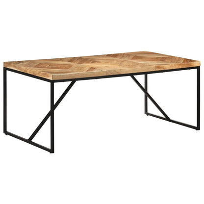 Mesa de jantar 180x90x76 cm madeira acácia maciça e mangueira