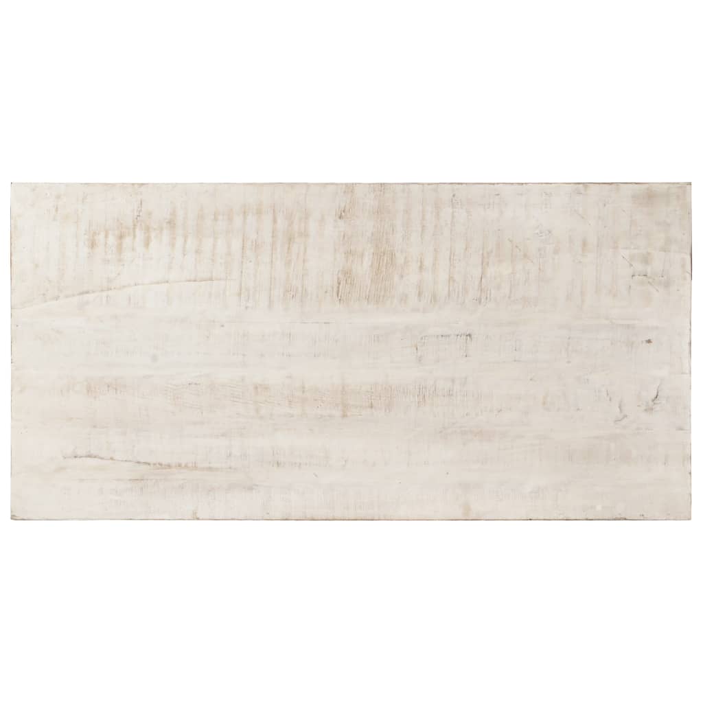 Mesa de jantar 120x60x76 cm madeira de mangueira maciça branco