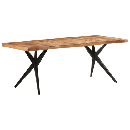 Mesa de jantar 200x90x76 cm madeira de acácia maciça