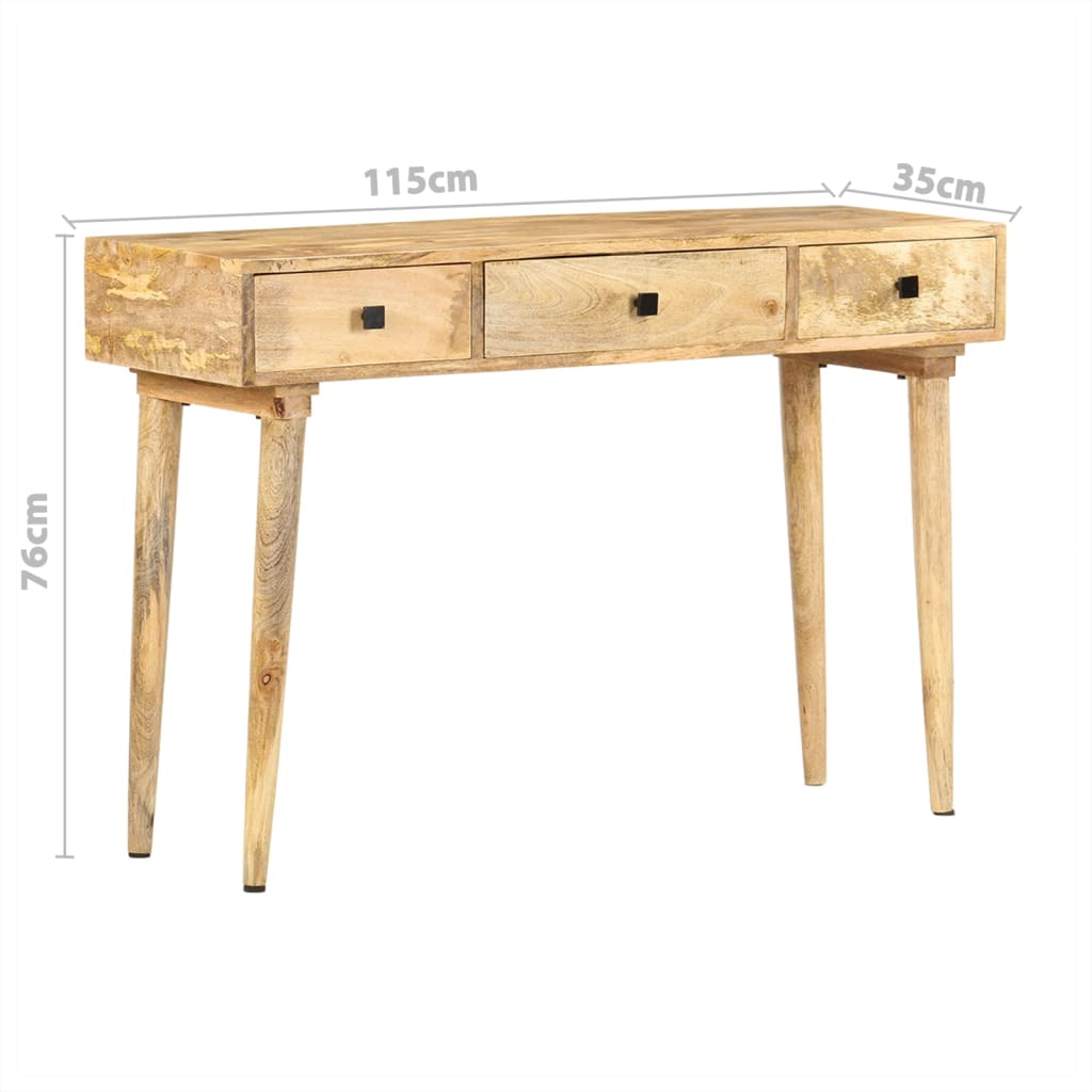 Mesa consola 115x35x76 cm madeira de mangueira maciça