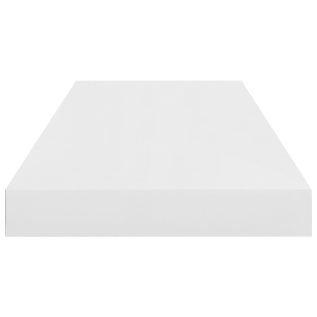 Prateleiras de parede suspensas 2 pcs 60x23,5x3,8cm MDF branco