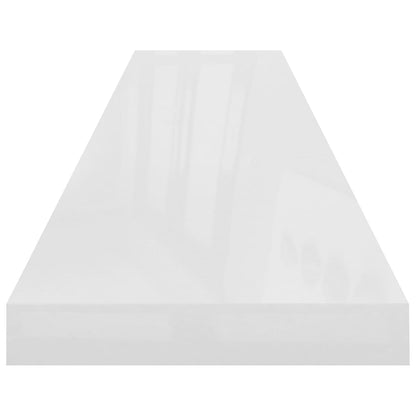 Prateleira de parede suspensa 120x23,5x3,8 cm MDF branco