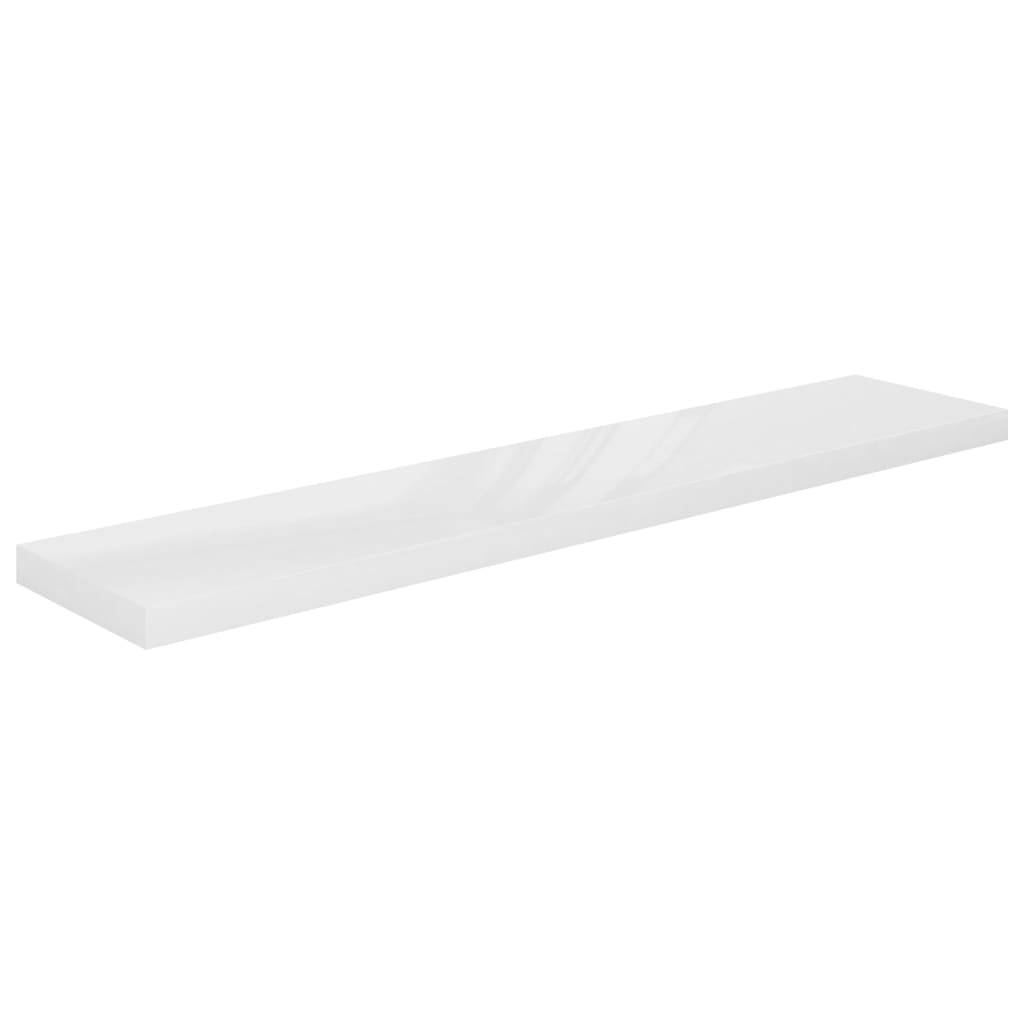 Prateleiras de parede suspensas 2 pcs 120x23,5x3,8cm MDF branco