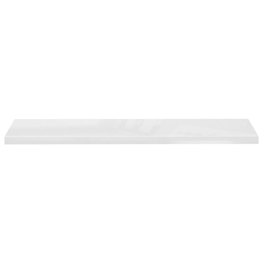 Prateleiras de parede suspensas 4 pcs 120x23,5x3,8cm MDF branco