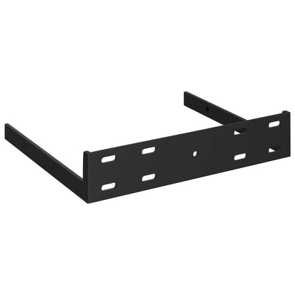 Prateleiras de parede suspensas 2 pcs 23x23,5x3,8cm MDF preto