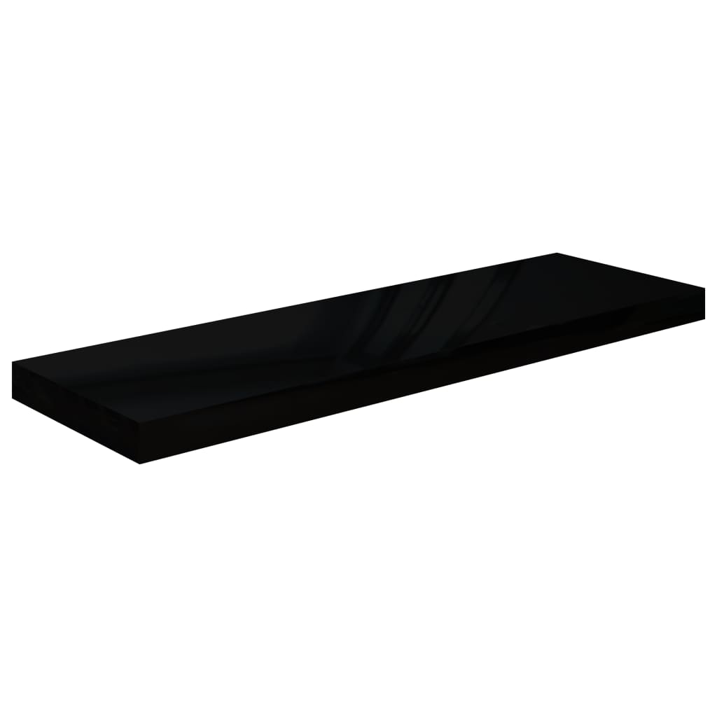 Prateleiras de parede suspensas 4 pcs 80x23,5x3,8cm MDF preto