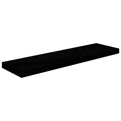 Prateleiras de parede suspensas 2 pcs 90x23,5x3,8cm MDF preto