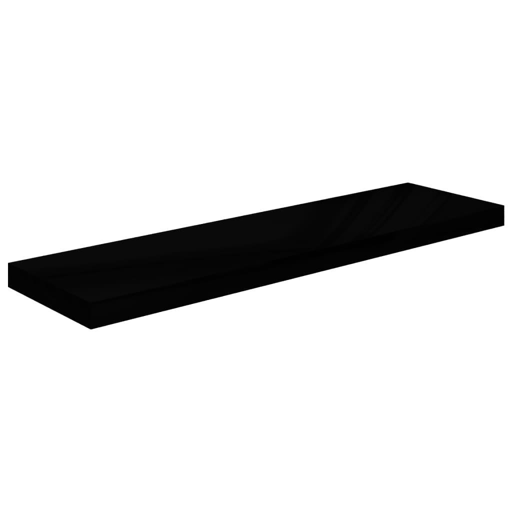 Prateleiras de parede suspensas 4 pcs 90x23,5x3,8cm MDF preto