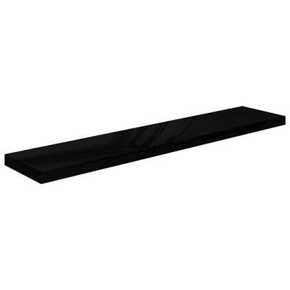 Prateleiras de parede suspensas 2 pcs 120x23,5x3,8cm MDF preto