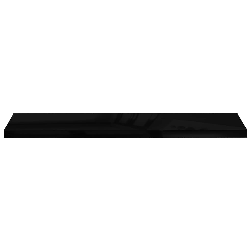 Prateleiras de parede suspensas 2 pcs 120x23,5x3,8cm MDF preto