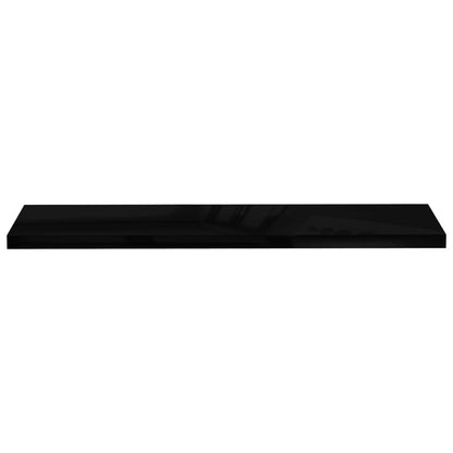 Prateleiras de parede suspensas 2 pcs 120x23,5x3,8cm MDF preto