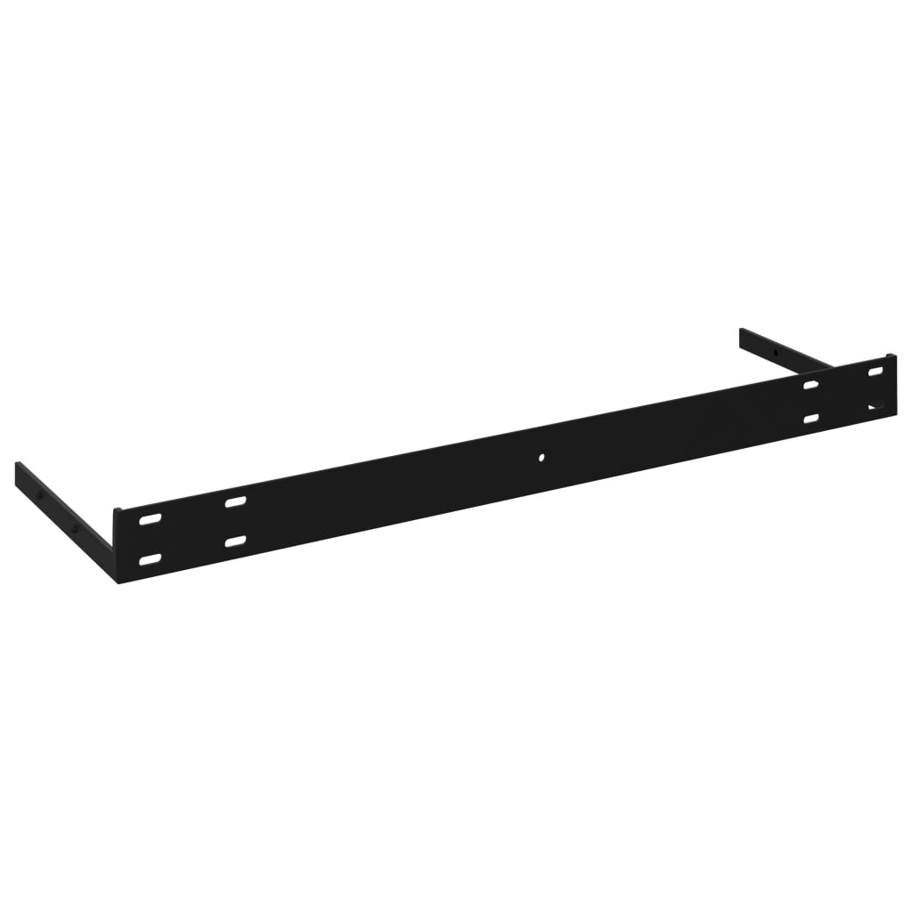 Prateleiras de parede suspensas 2 pcs 120x23,5x3,8cm MDF preto