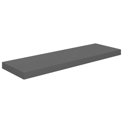 Prateleiras de parede suspensas 2 pcs 80x23,5x3,8cm MDF cinza