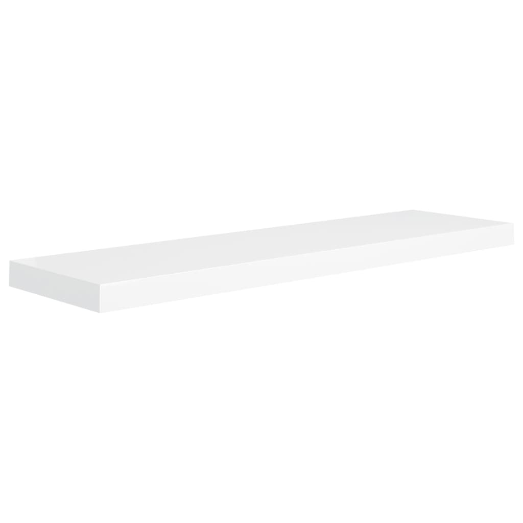 Prateleiras parede suspensas 4 pcs 90x23,5x3,8cm MDF branco