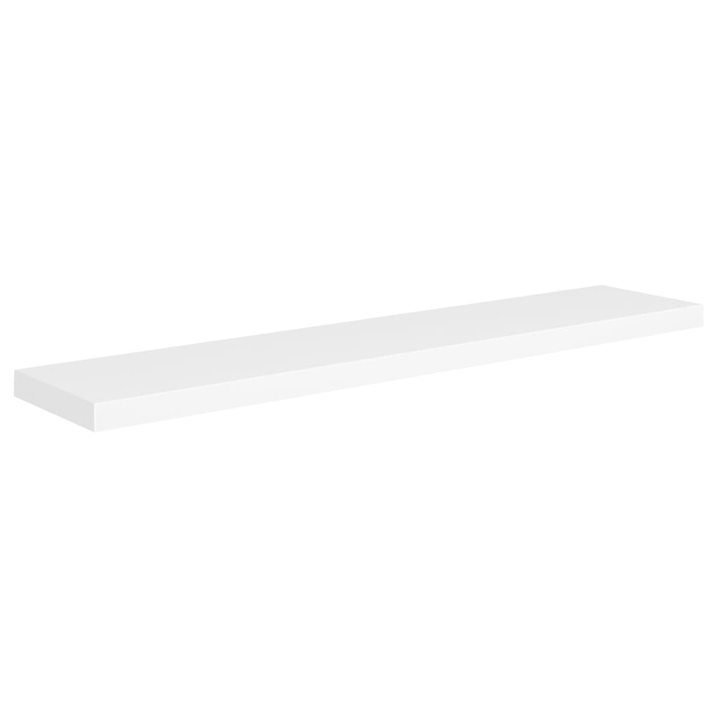 Prateleiras de parede suspensas 2 pcs 120x23,5x3,8cm MDF branco