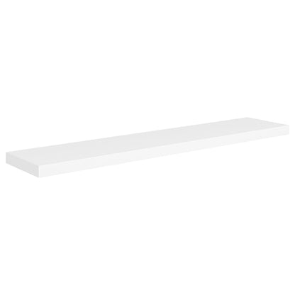 Prateleiras de parede suspensas 2 pcs 120x23,5x3,8cm MDF branco