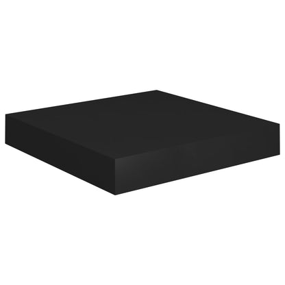 Prateleiras de parede suspensas 2 pcs 23x23,5x3,8cm MDF preto