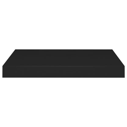 Prateleiras de parede suspensas 2 pcs 40x23x3,8cm MDF preto