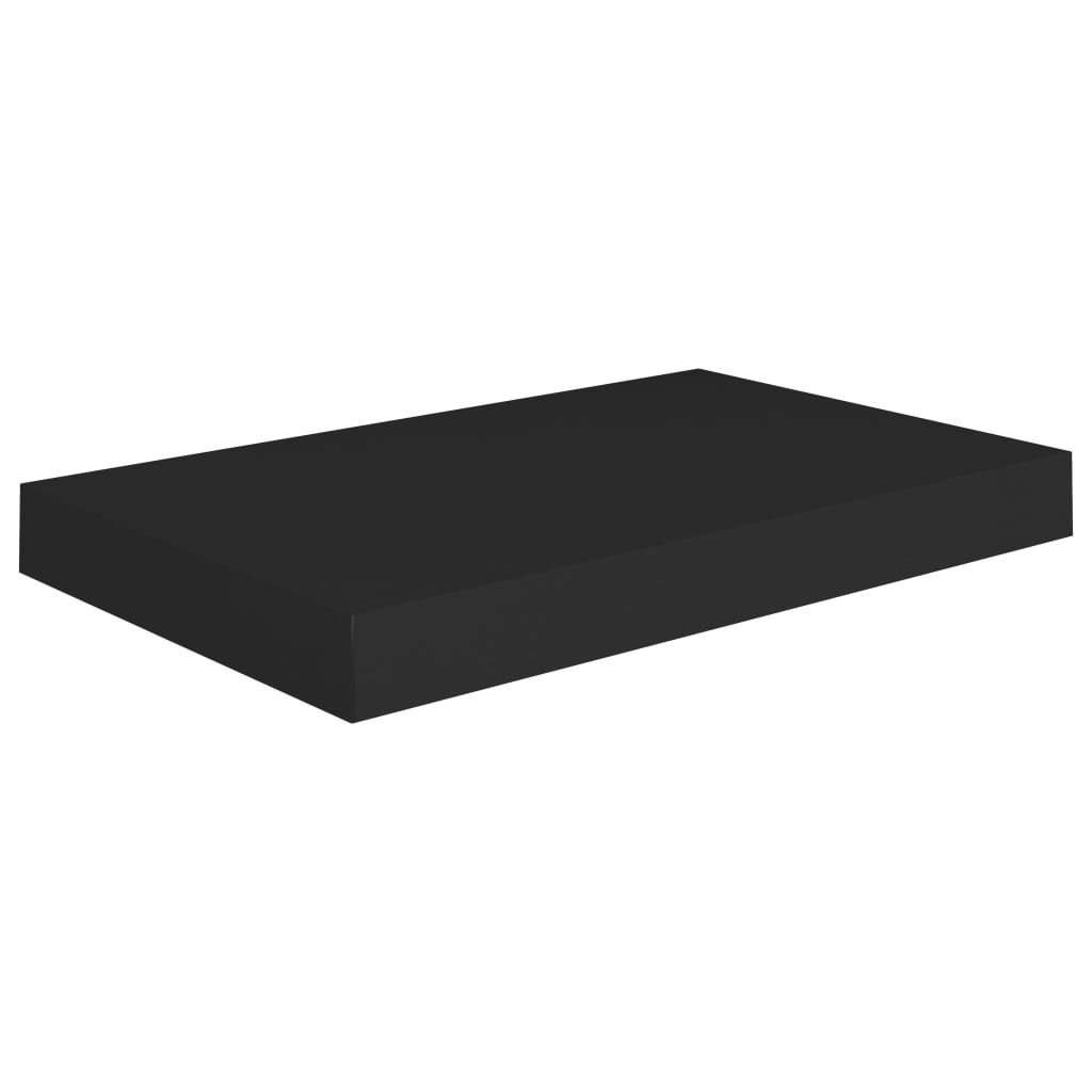 Prateleiras de parede suspensas 4 pcs 40x23x3,8cm MDF preto