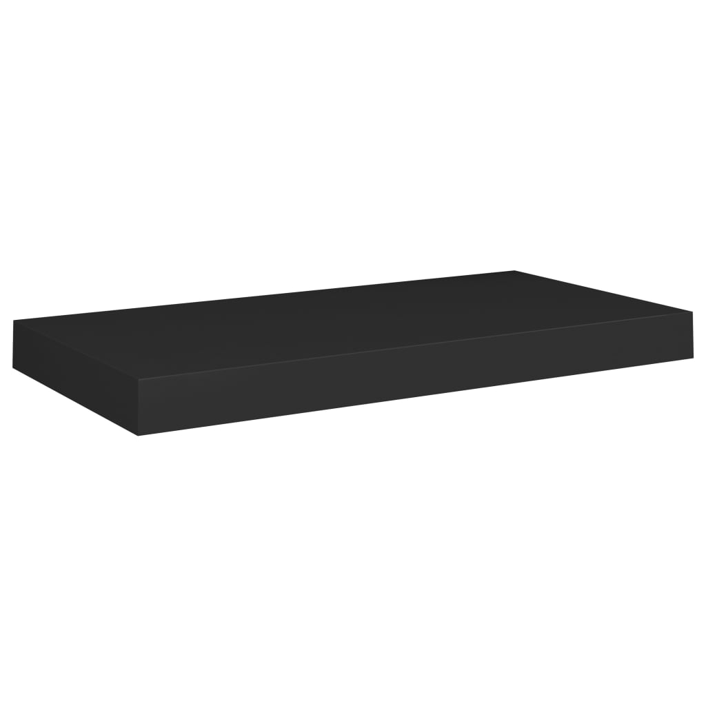 Prateleiras de parede suspensas 2 pcs 50x23x3,8cm MDF preto