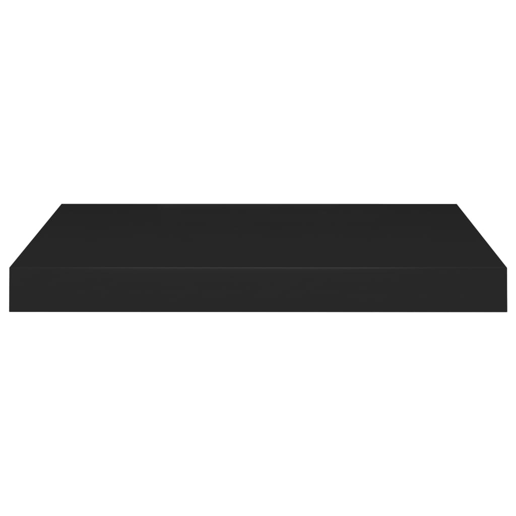 Prateleiras de parede suspensas 2 pcs 50x23x3,8cm MDF preto