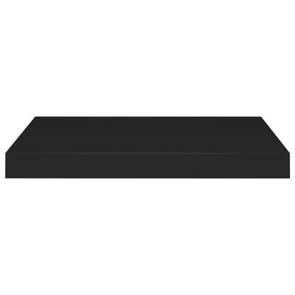 Prateleiras de parede suspensas 2 pcs 50x23x3,8cm MDF preto