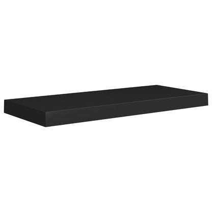 Prateleiras de parede suspensas 2 pcs 60x23,5x3,8 cm MDF preto