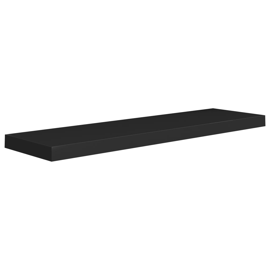 Prateleiras parede suspensas 2 pcs 90x23,5x3,8cm MDF preto