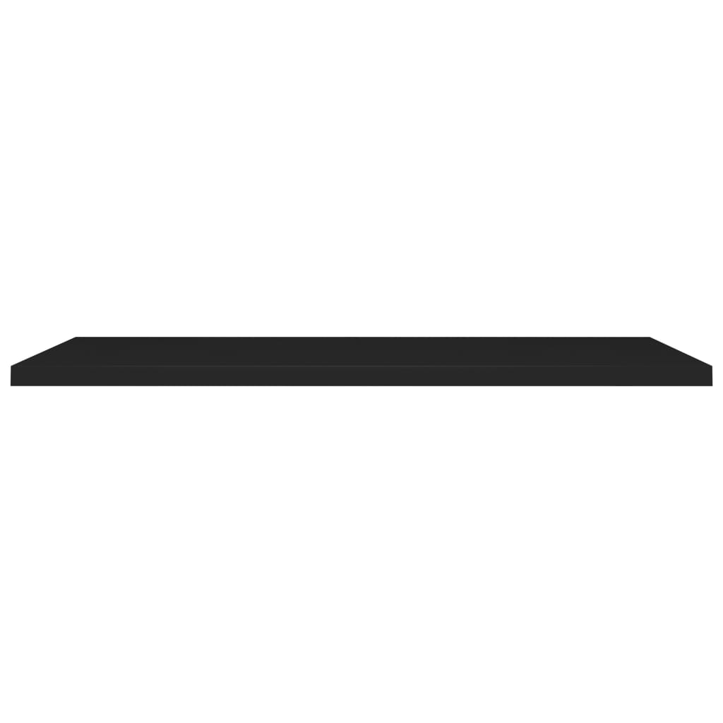 Prateleiras de parede suspensas 2 pcs 120x23,5x3,8cm MDF preto