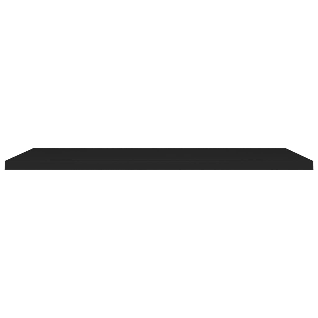 Prateleiras de parede suspensas 4 pcs 120x23,5x3,8cm MDF preto