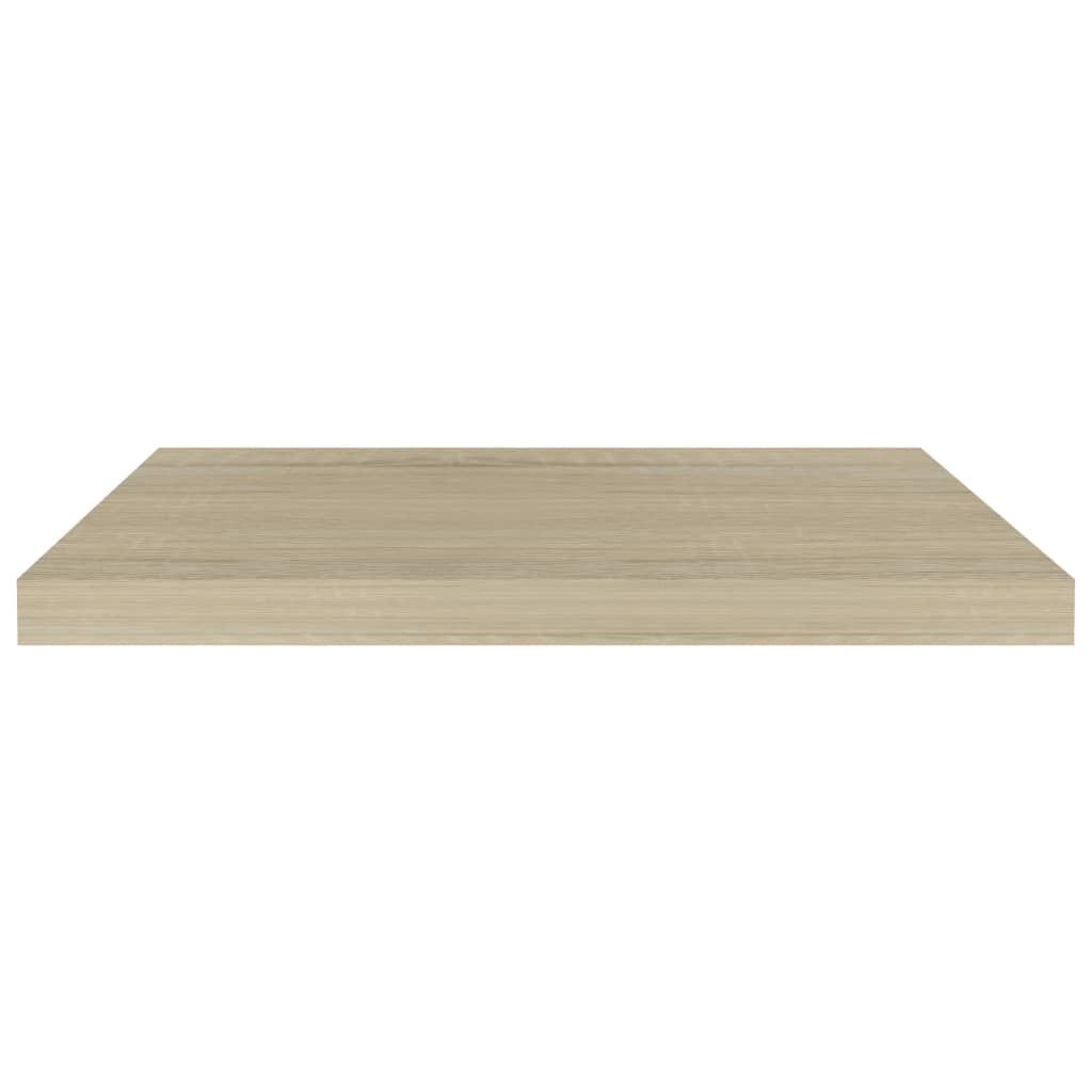 Prateleiras parede suspensas 2 pcs 60x23,5x3,8 cm MDF carvalho