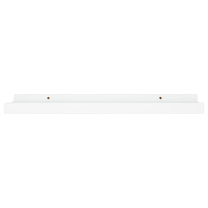 Unidade de prateleiras com rebordo 2 pcs 40x9x3 cm MDF branco