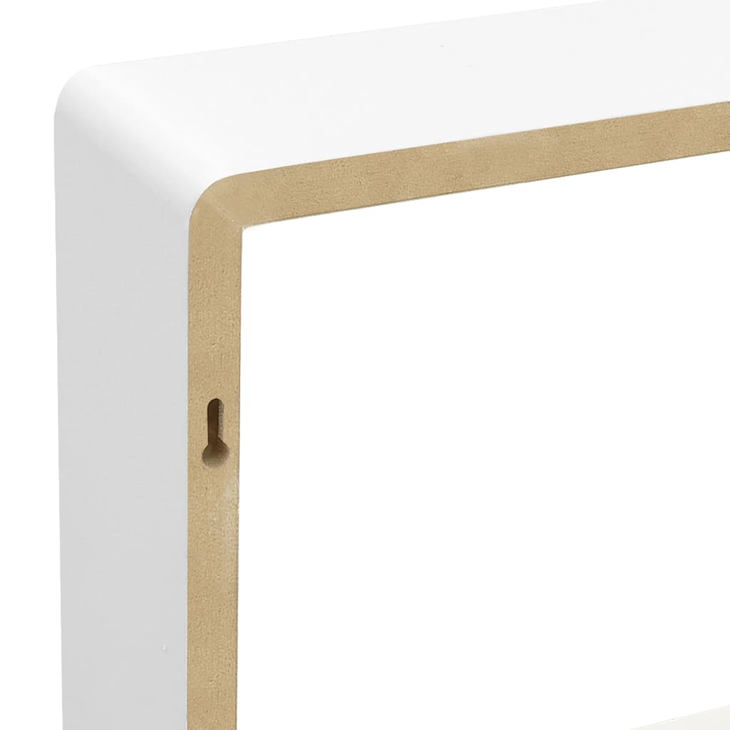 Prateleiras de parede em forma de cubo 3 pcs MDF branco