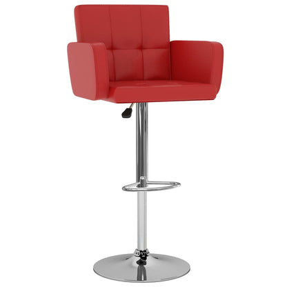 Bancos de bar 2 pcs couro artificial vermelho